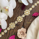 Vriksham Floral Kundan Jadau Sheeshphool-White-J2770